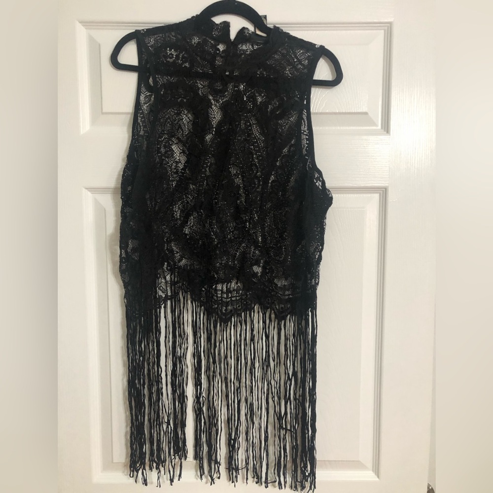 High neck Lace black top | Torrid size 0